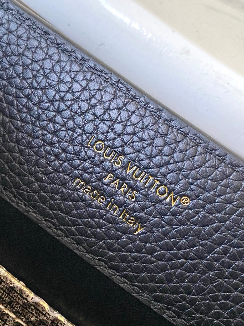 Capucines Mini Python Handle Bag