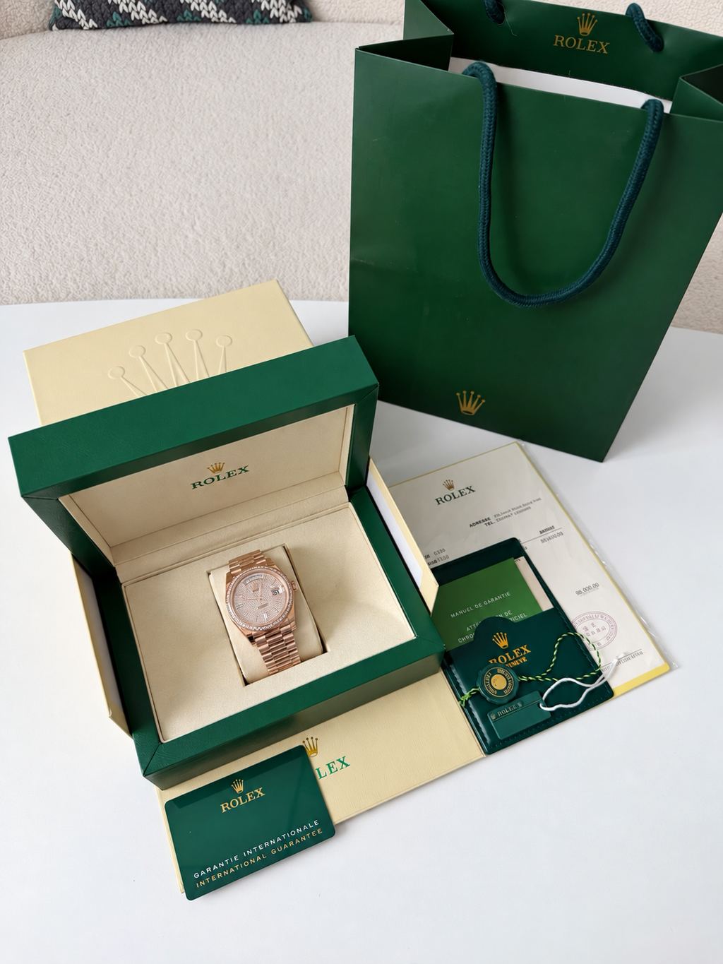 Day-Date 40mm Watch – Rose Gold-Tone & Pavé-Style Dial