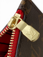 SWORD LUXURY Neverfull MM çanta için altın rengi fermuar detayı ve ikonik monogram kanvas dokusu
