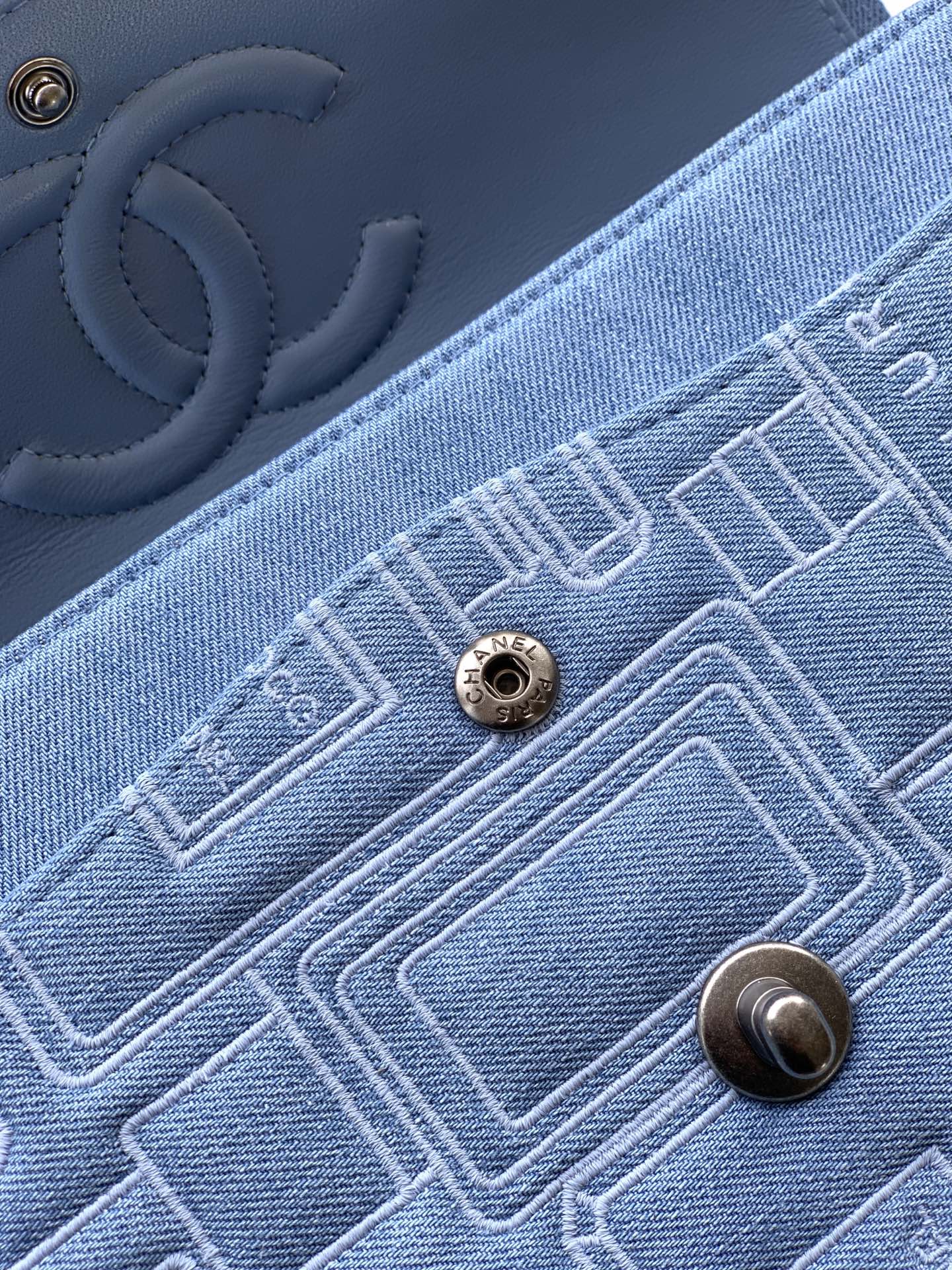 Denim Classic Flap Chain Shoulder Bag