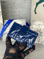 Quilted Leather Compact Wallet