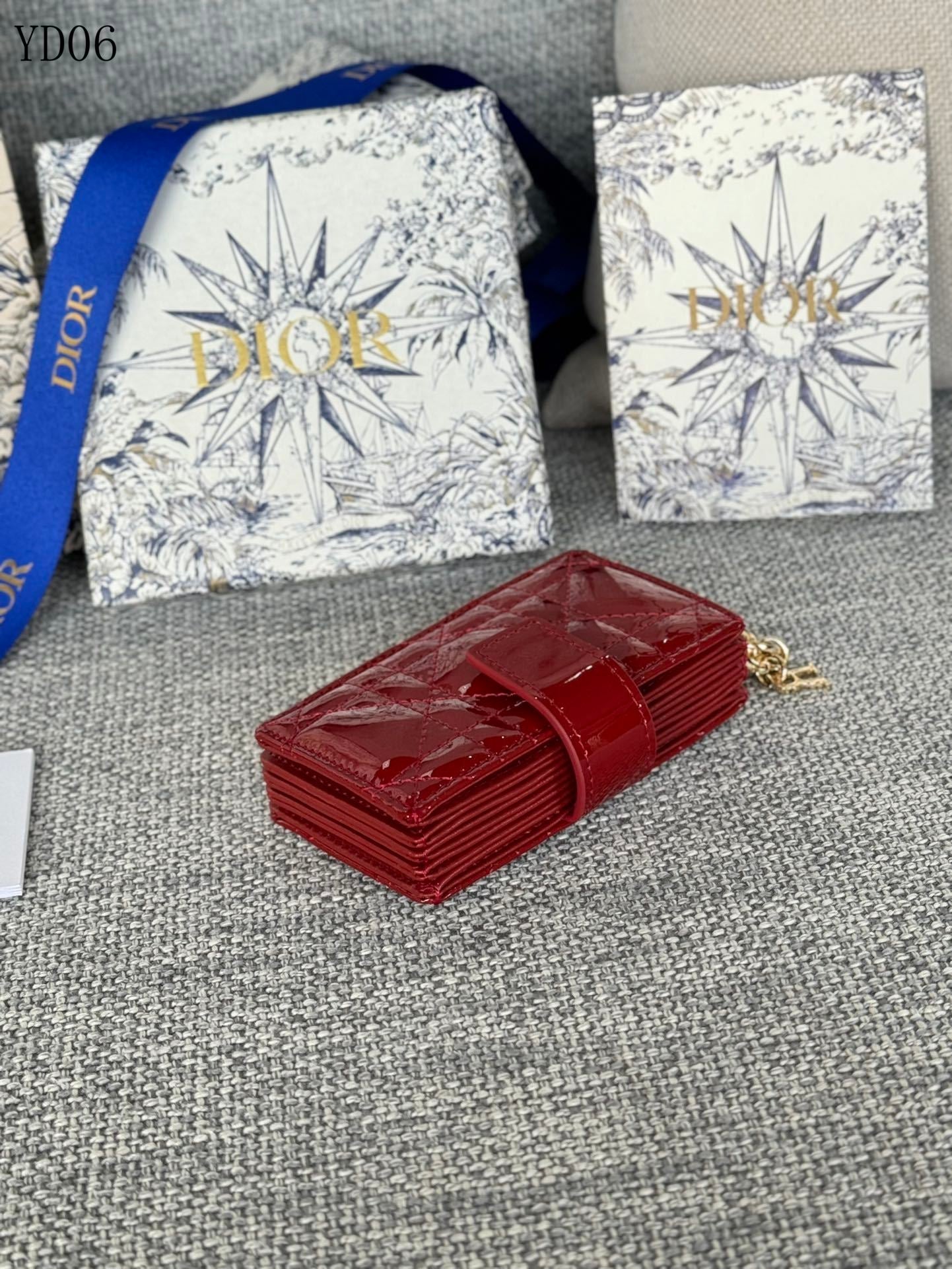 Quilted Leather Compact Wallet