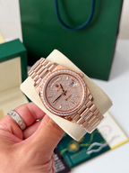 Day-Date 40mm Watch – Rose Gold-Tone & Pavé-Style Dial