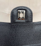 2.55 Classic Double Flap Bag - Black Caviar, Silver hardware