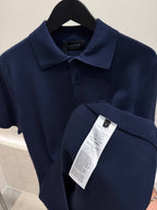 Silk Cotton Polo Shirt with Embroidery