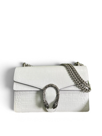 Croc-Embossed Dionysus Shoulder Bag