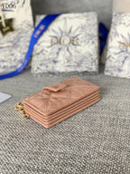 Quilted Leather Compact Wallet