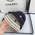 Striped Knit Bucket Hat