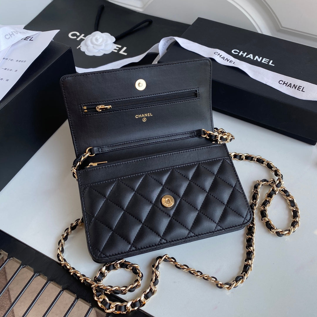 Quilted Coco Charm On Chain Flap Bag