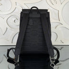 Saddle Backpack with Flap in Oblique Jacquard Backpack