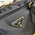 Re-Nylon and Saffiano Leather Two-Handle Bag