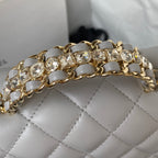 Diamond Top Handle Flap Bag 21 cm