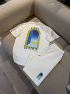 White & Lime Arches Short Sleeve T-shirt