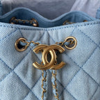 25 Medium Quilted Denim Bag