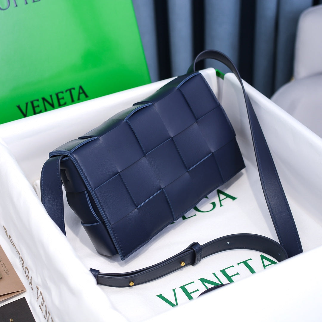 Cassette-Style Woven Shoulder Bag