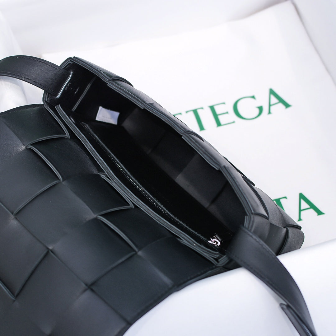 Cassette-Style Woven Shoulder Bag