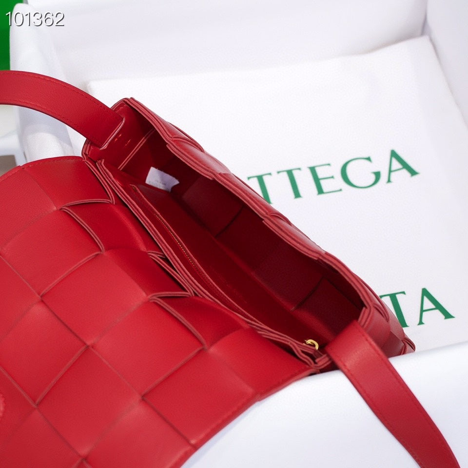 Cassette-Style Woven Shoulder Bag