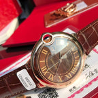 Ballon Bleu Watch – 42 mm Automatic, Brown Dial & Leather