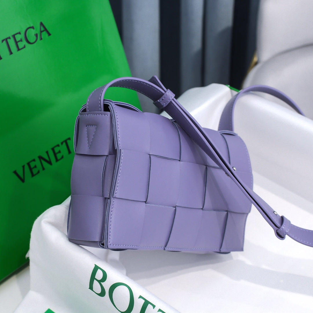 Cassette-Style Woven Shoulder Bag