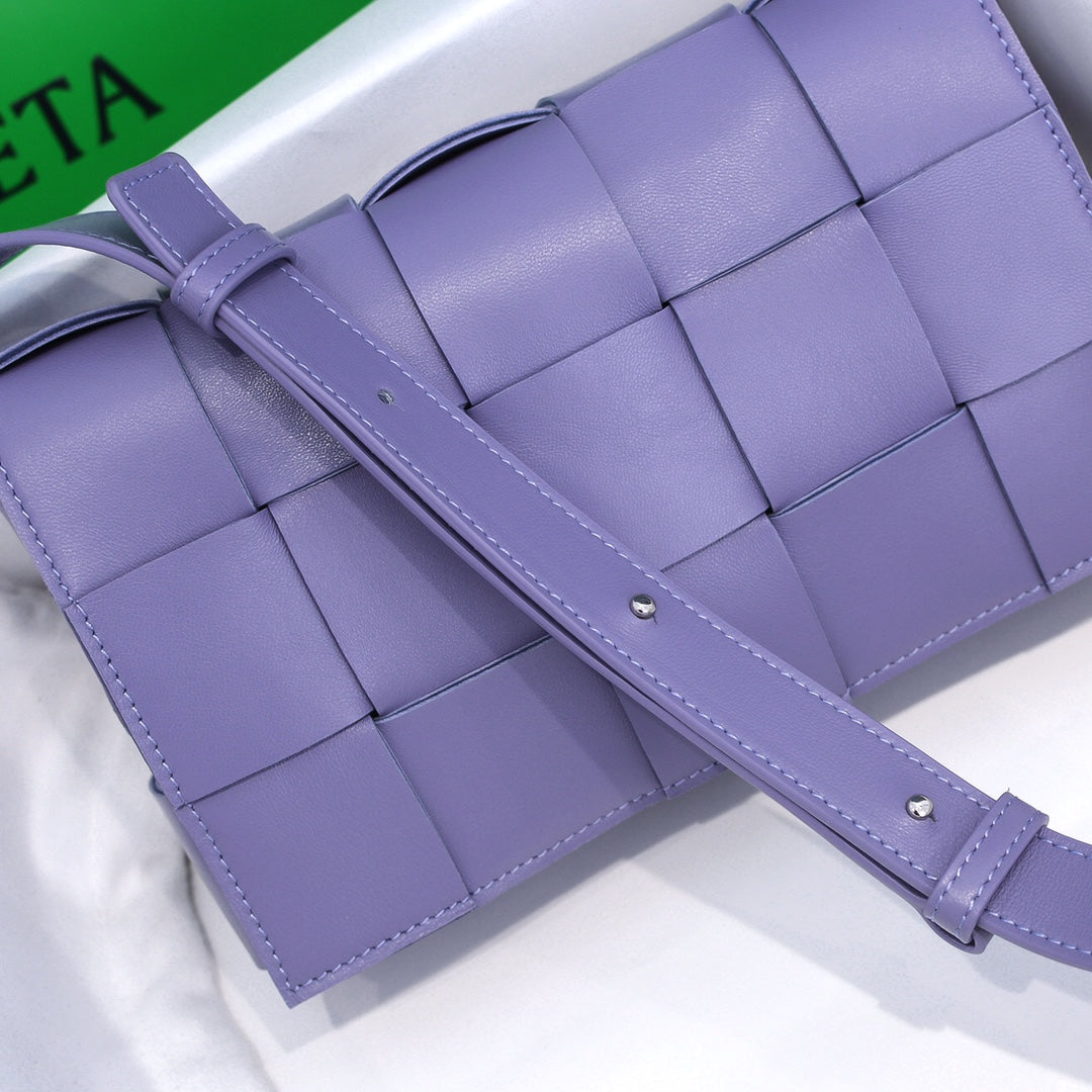 Cassette-Style Woven Shoulder Bag