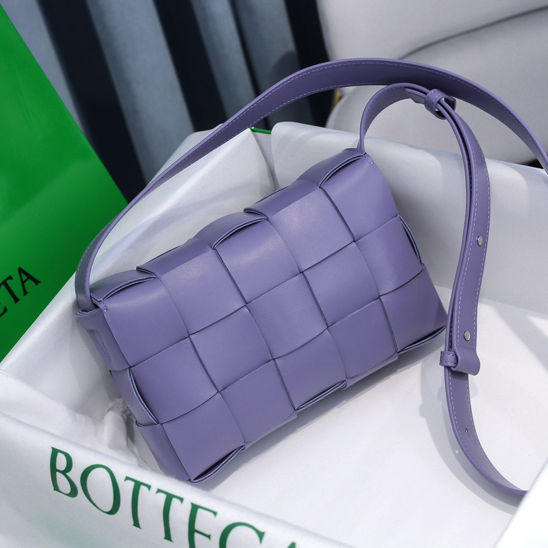 Cassette-Style Woven Shoulder Bag