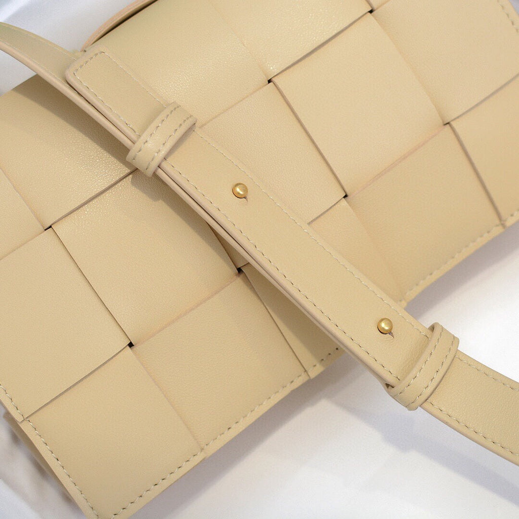 Cassette-Style Woven Shoulder Bag