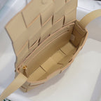 Cassette-Style Woven Shoulder Bag