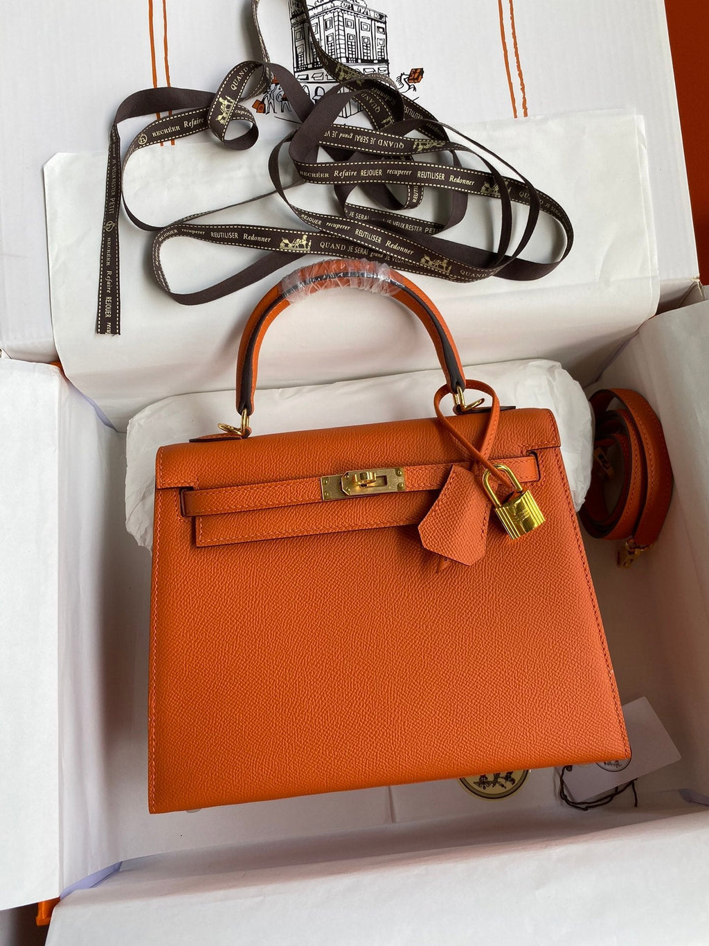 Kelly 25 Epsom Leather Bag