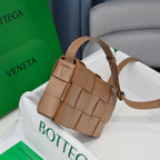 Cassette-Style Woven Shoulder Bag