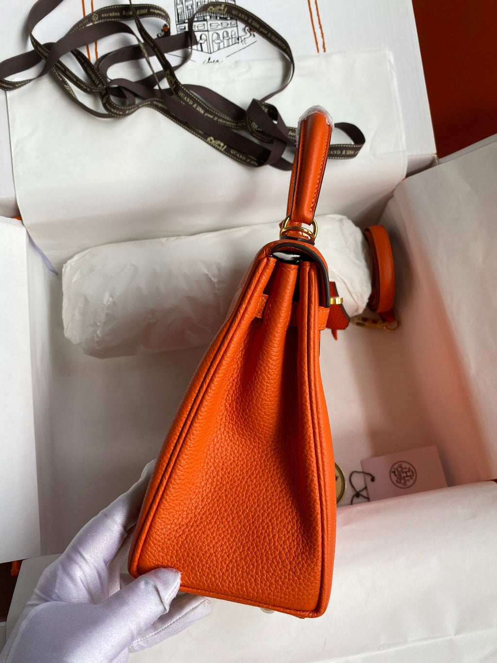 Kelly 25 Togo Leather Bag
