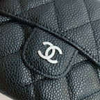 Caviar Leather Quilted Mini Wallet