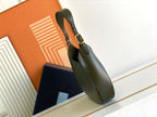 Cleo-Style Smooth Leather Shoulder Bag