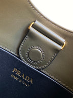 Cleo-Style Smooth Leather Shoulder Bag