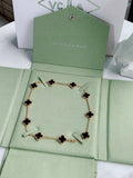 Alhambra Vintage 10 Motif Necklace in Black Onyx
