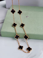Alhambra Vintage 10 Motif Necklace in Black Onyx