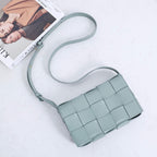 Cassette-Style Woven Shoulder Bag