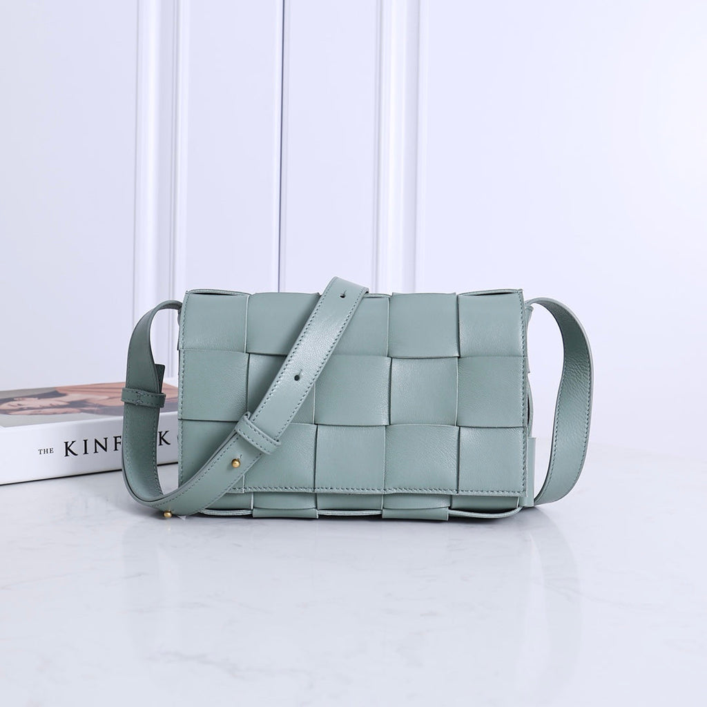 Cassette-Style Woven Shoulder Bag