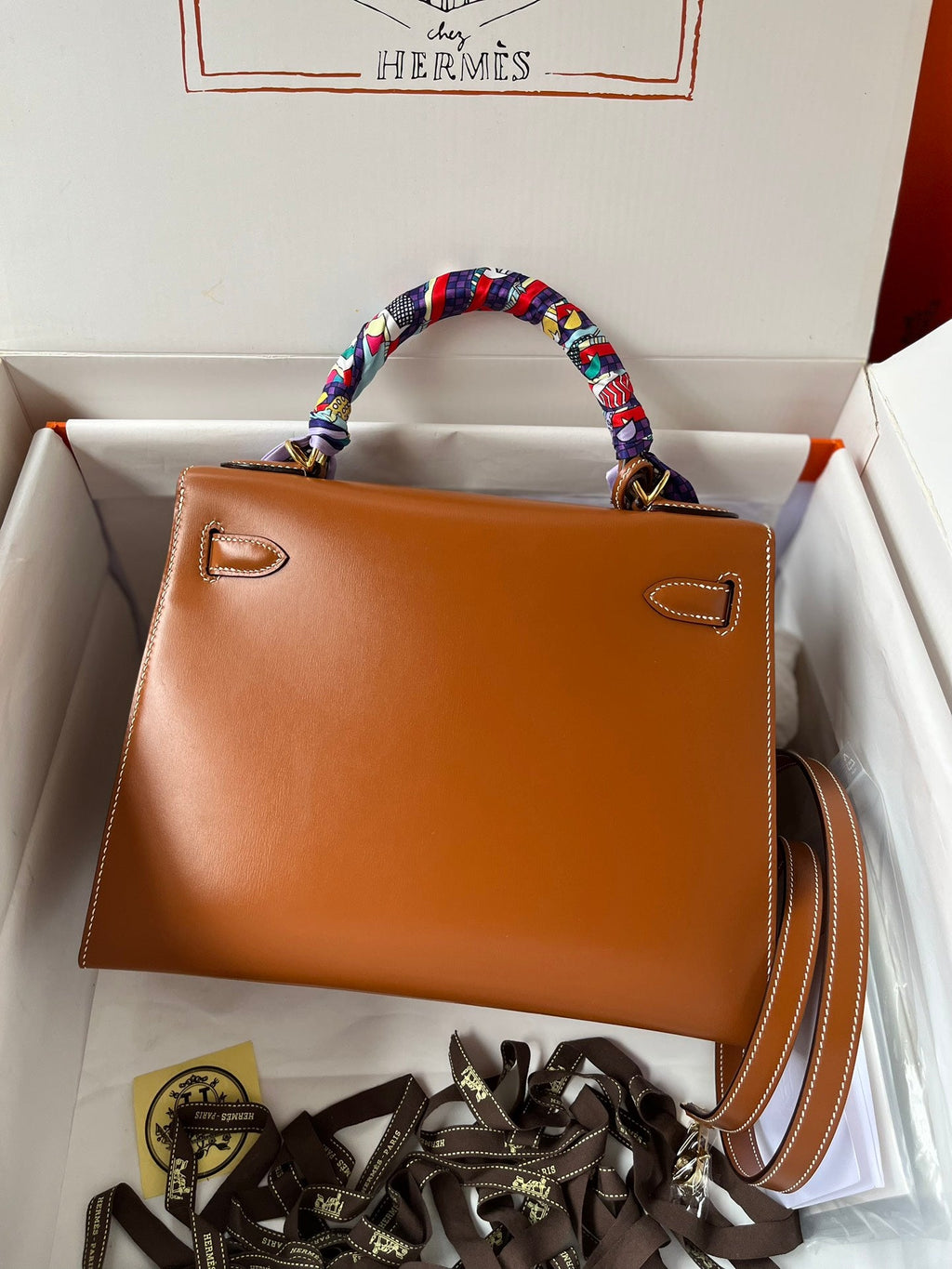 Kelly 28cm Box Leather