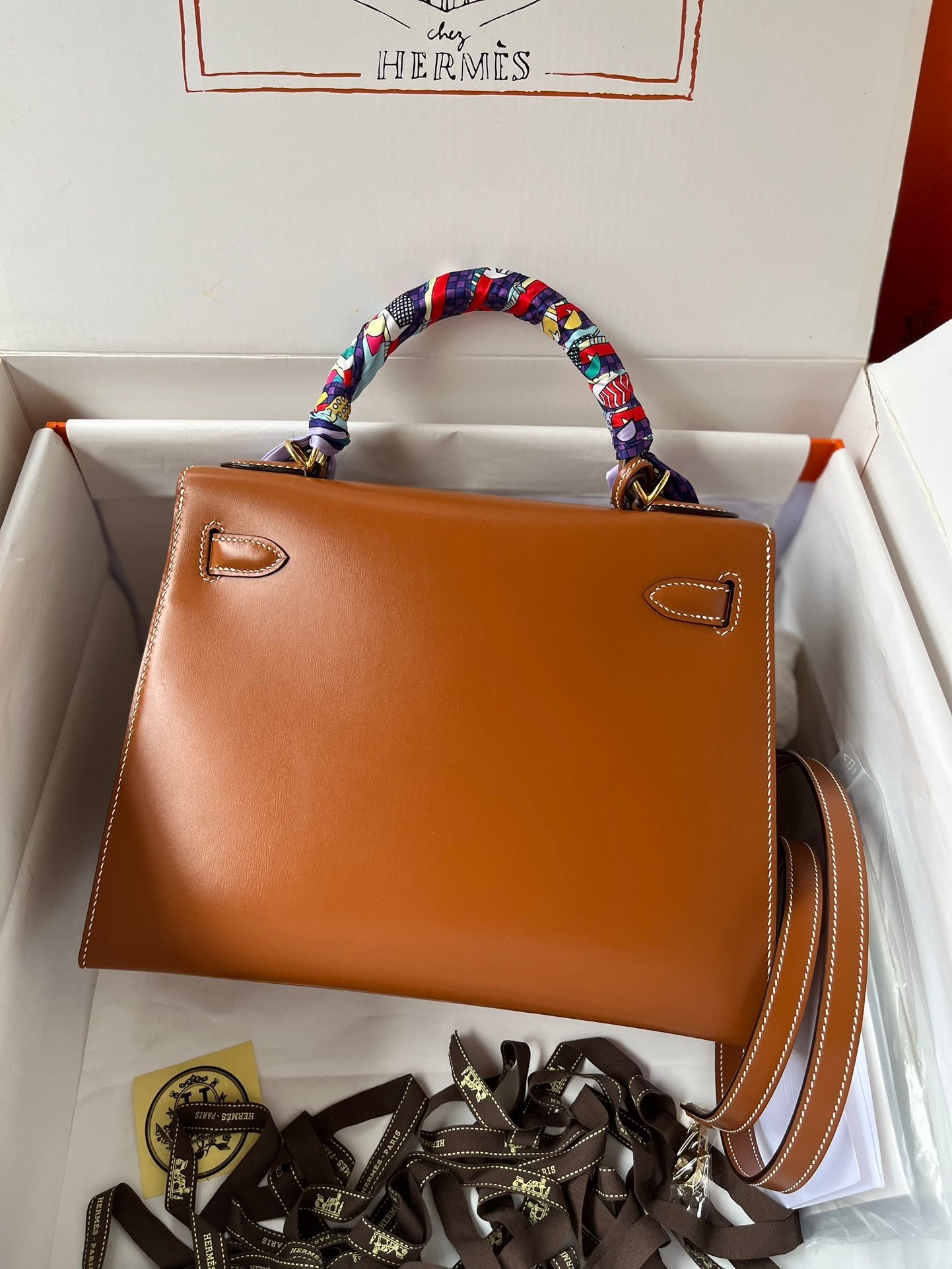 Kelly 28cm Box Leather