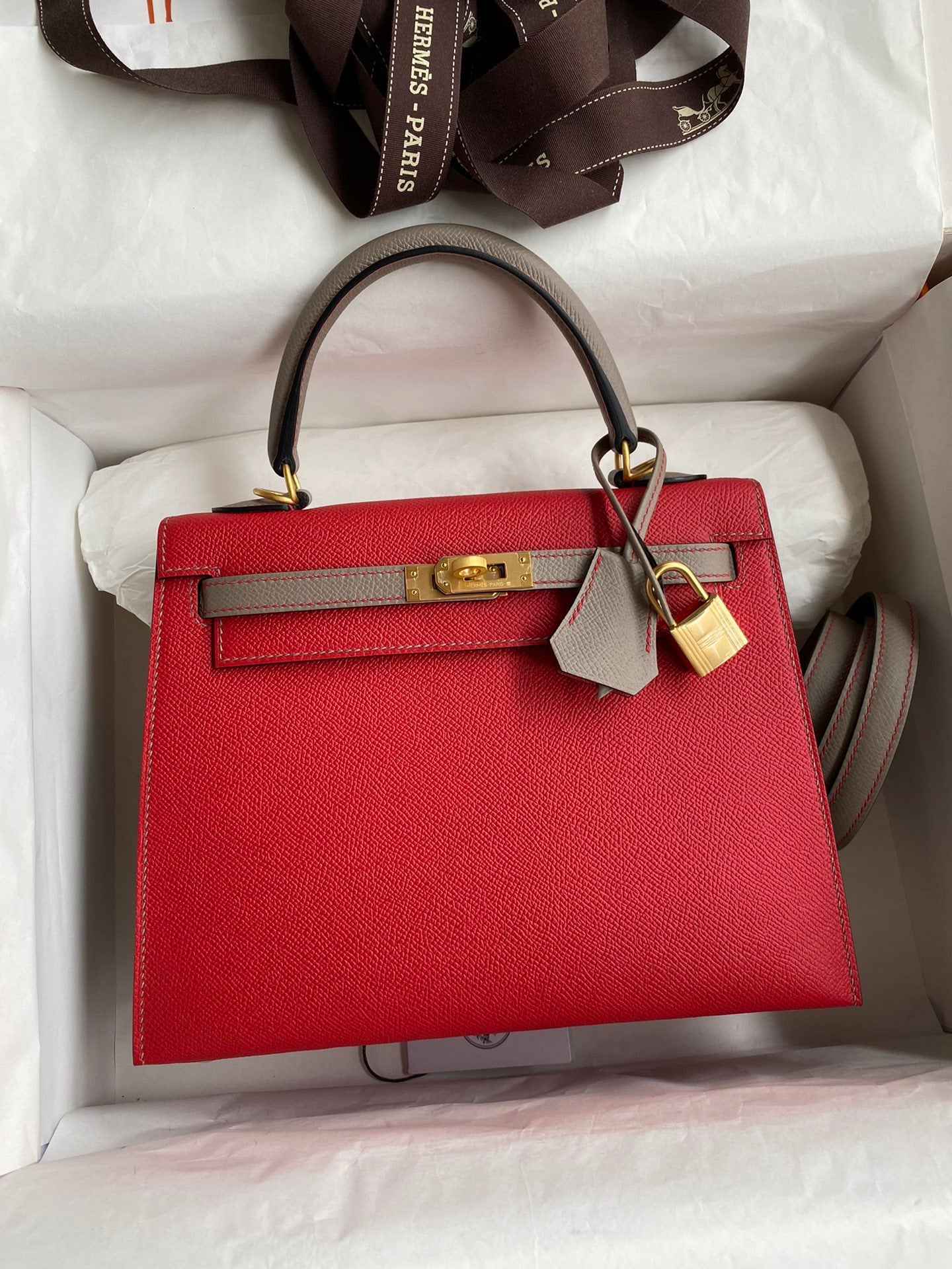 Kelly 25cm Epsom Leather Bag