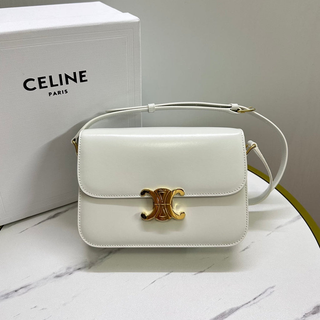 Triomphe Calfskin Shoulder Bag