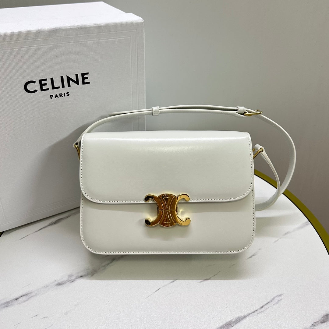 Triomphe Calfskin Shoulder Bag