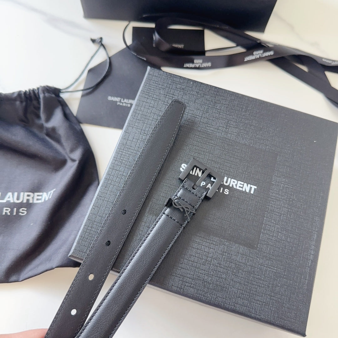 Logo Leather Waist Belt