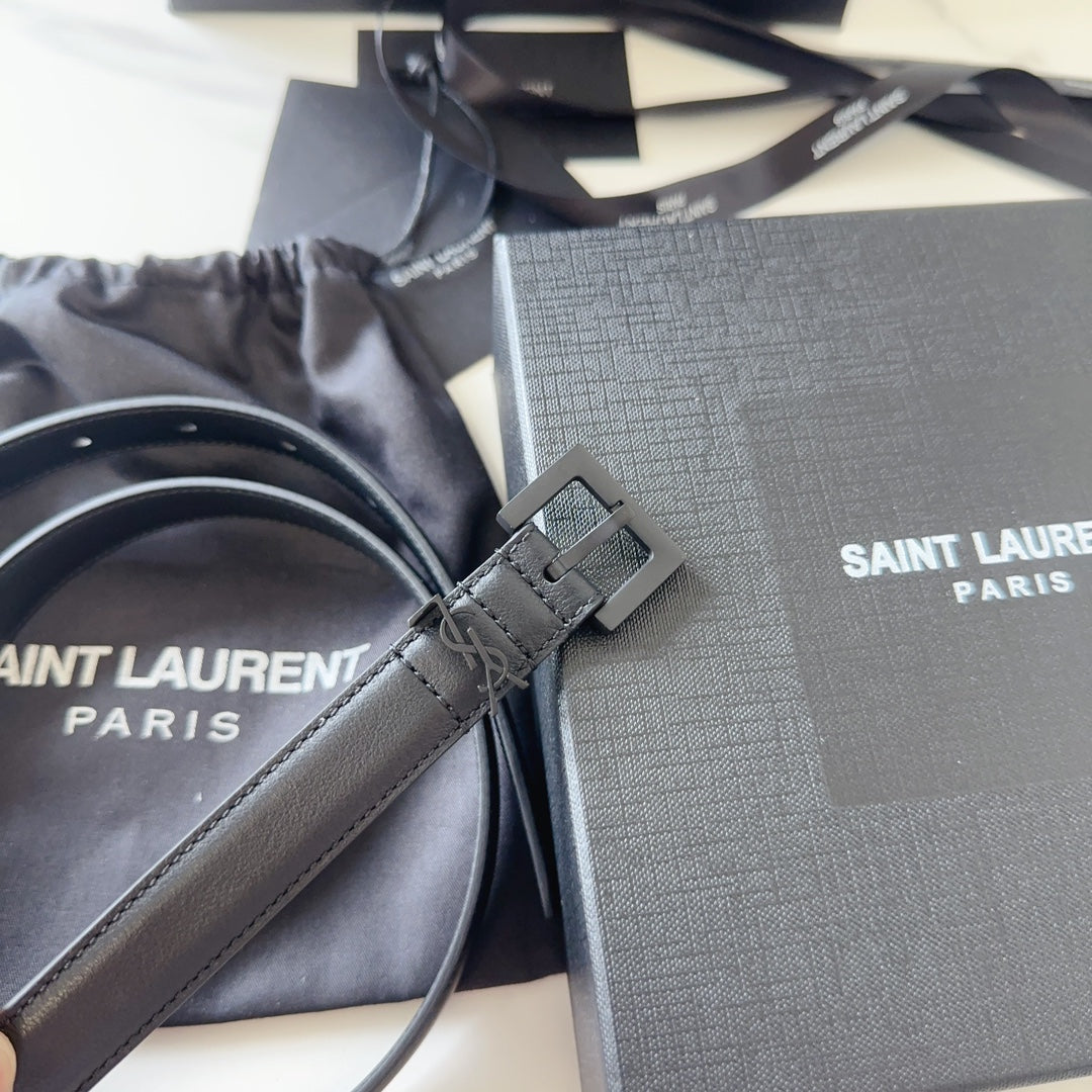Logo Leather Waist Belt