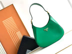 Cleo-Style Smooth Leather Shoulder Bag