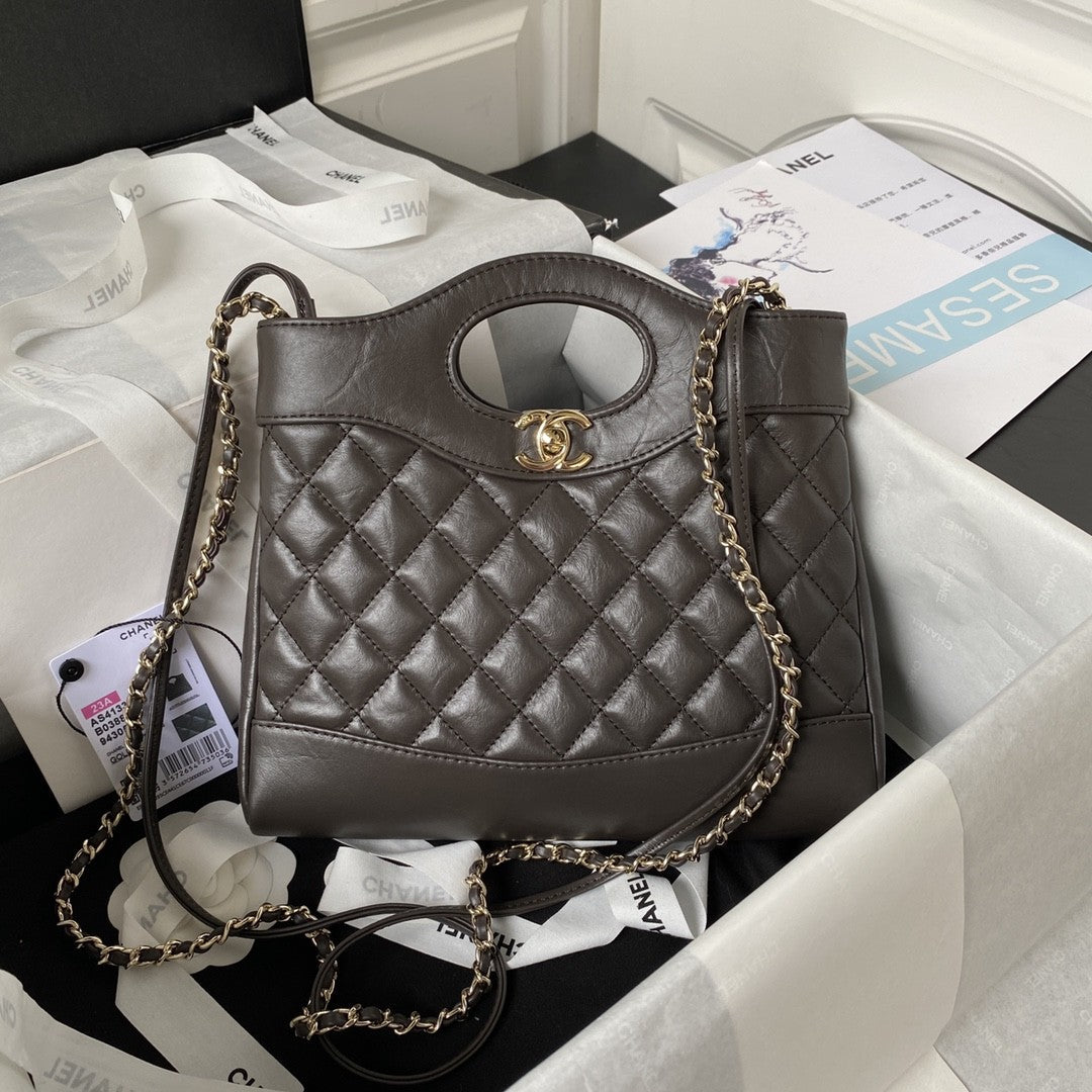 31 Quilted Leather Shopping Bag