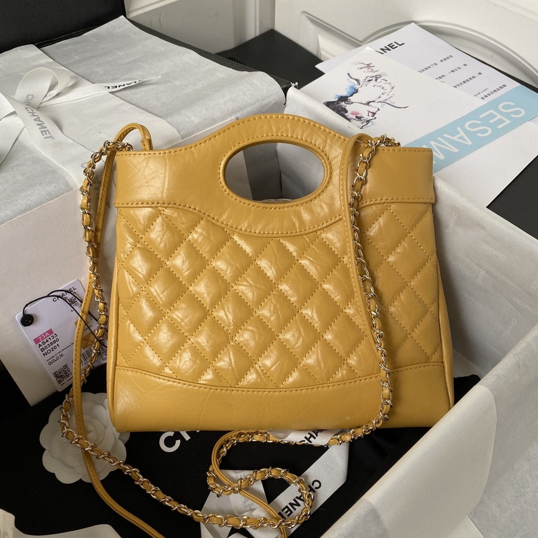 31 Quilted Leather Shopping Bag