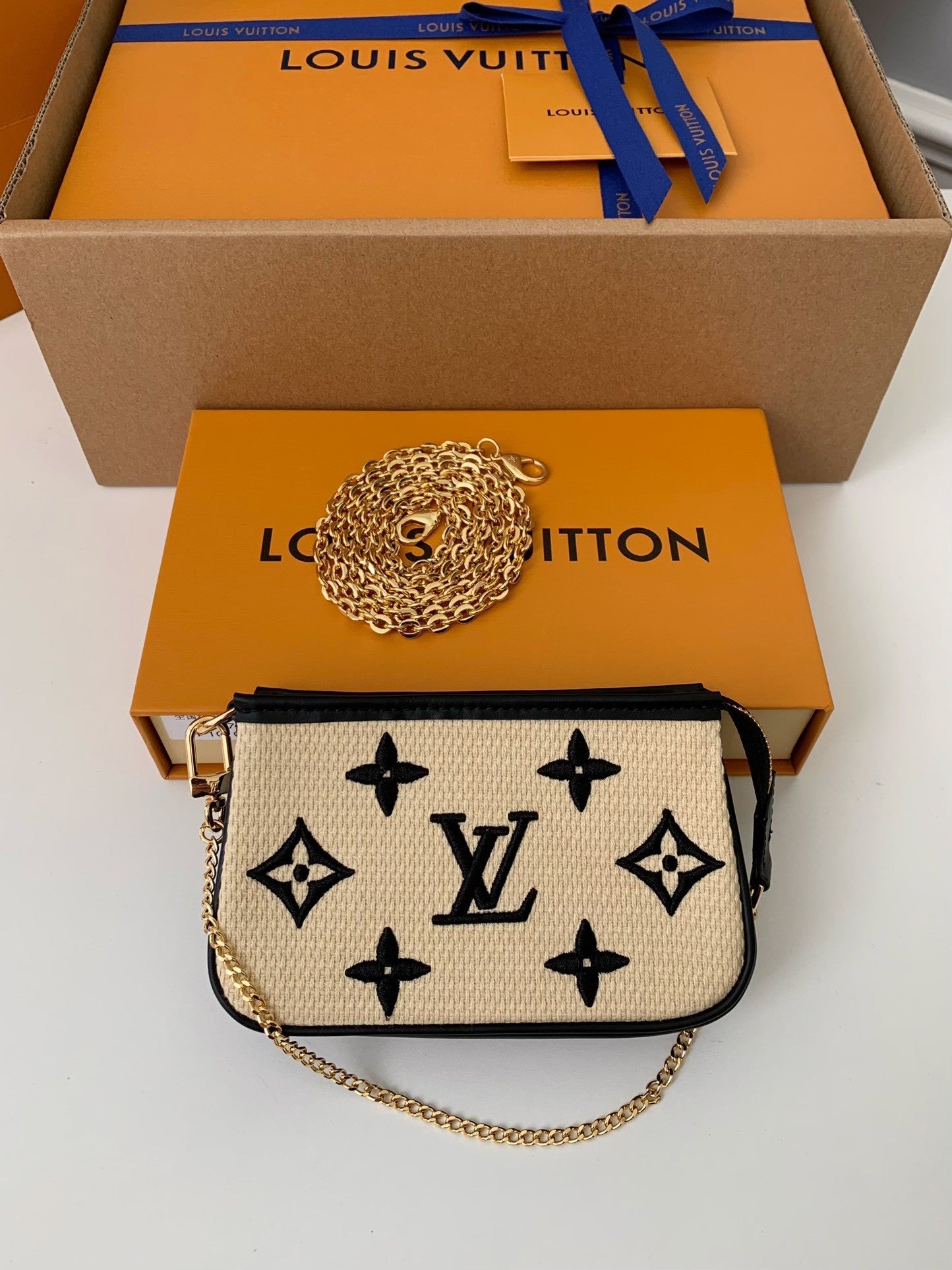 Lafite Cotton Mini Pochette Accessoires Bag