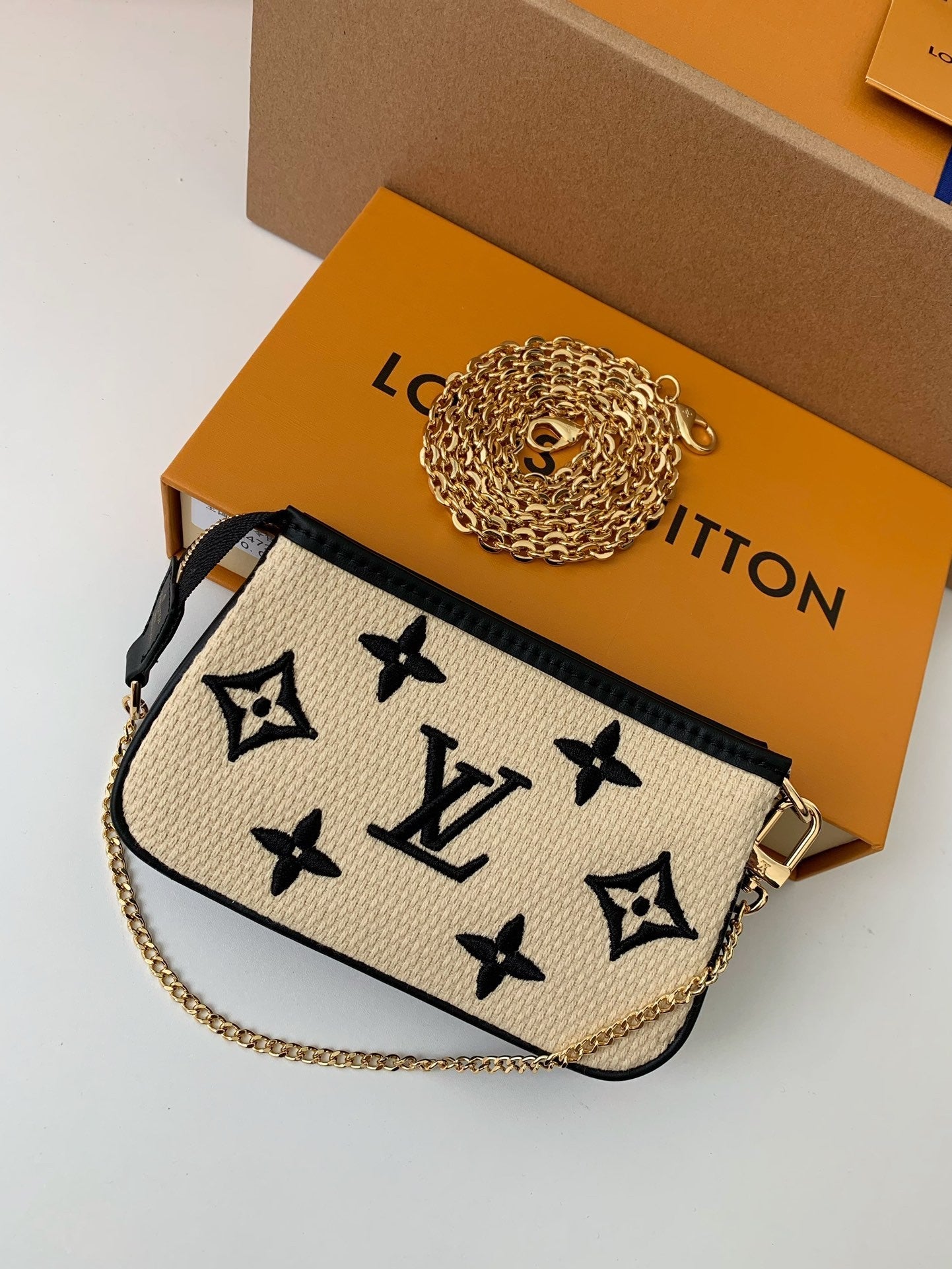 Lafite Cotton Mini Pochette Accessoires Bag