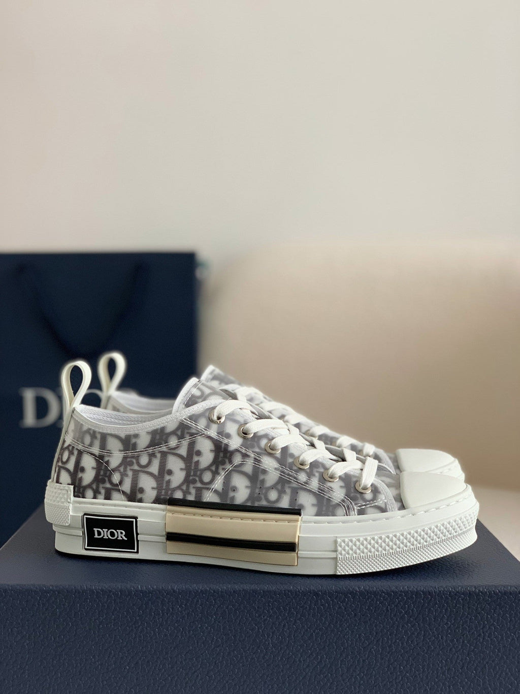 B23 Oblique Sneaker – Grey Transparent Monogram